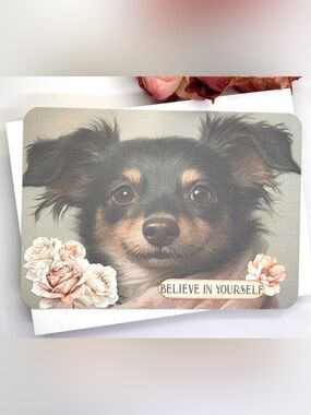 Handmade “Believe In Yourself” Greeting Card